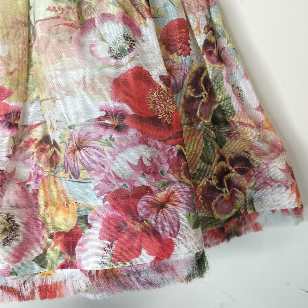 Zimmermann Wonderland Floral Mini Skirt Colorful Linen Silk - Picture 6 of 14